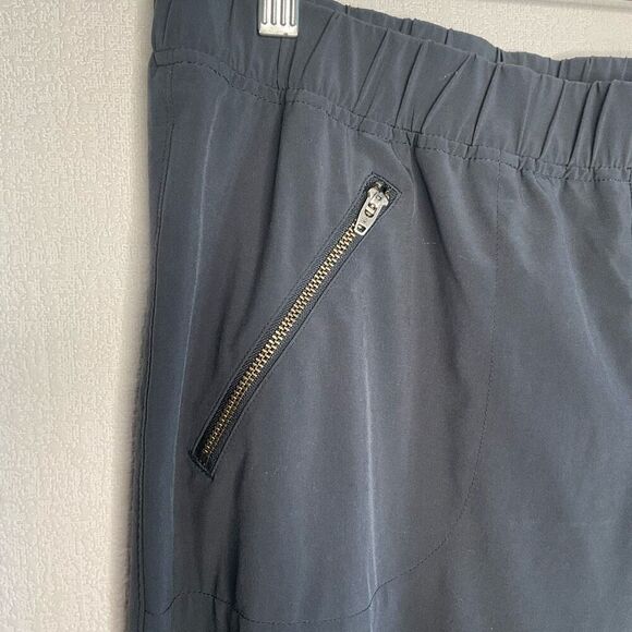 Athleta Aspire Pants Dark Gray Cinch Ankle Jogger Style Zipper Pockets Sz‎ 12 - Picture 5 of 14